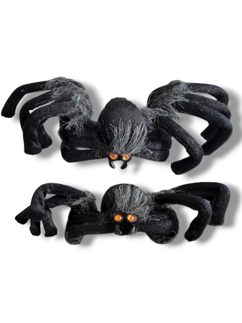 Hyde & EEK! Fuzzy Halloween Bendable Spider Plush Decor